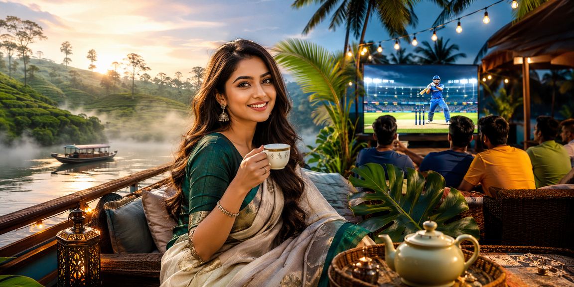 সিলেটের চায়ের বাগানে ক্রিকেট বাজির দৃশ্য